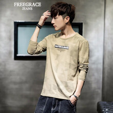 自由風(fēng)度（FREEGRACE） 長(zhǎng)袖 男士T恤 卡其色 XL，L，XXL，M，XXXL