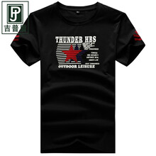 吉普盾 短袖 男士T恤 五角星-黑色 