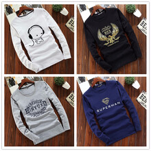 管智 長(cháng)袖 男士T恤 BY長(cháng)袖耳機狗白+金翅膀黑+復古灰+金超人藍 