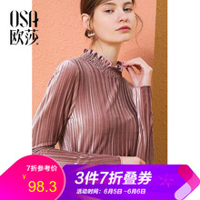 高領(lǐng)粉色t恤