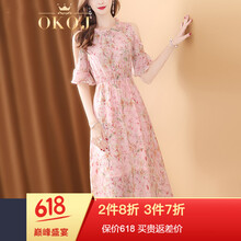 OKOJ  露背，印花 連衣裙