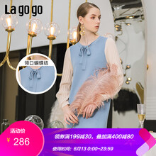 lagogo 純色 褶皺 連衣裙