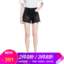 MO&Co. 低腰 直筒褲 女 短褲 牛仔褲