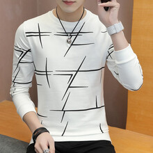 傳奇保羅（CHUANQIBAOLUO） 長袖 男士T恤 W07白色 XL，L，XXL，M，XXXL