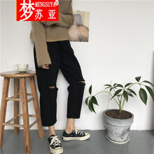 復(fù)古破洞牛仔褲，打造街頭潮男