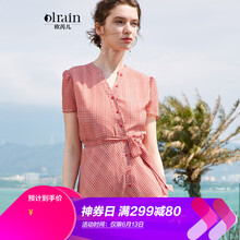 Olrain 格子 格子 連衣裙