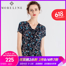 MORELINE 印花 短袖 T恤 女 V領(lǐng)