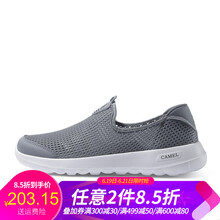 駱駝（CAMEL）男士A912303105，中灰/黑 44