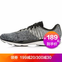 李寧（LI-NING）跑步鞋黑/白/黯淡灰145 41