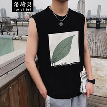 梵.戴克 無(wú)袖 男士T恤 黑色 