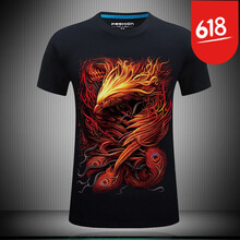 珂梵圖（Kefantu） 短袖 男士T恤 火鳳黑色 