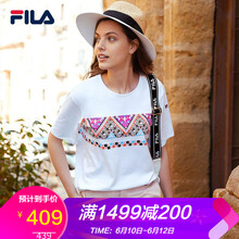 FILA 印花 短袖 T恤 女 