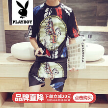 花花公子（PLAYBOY） 短袖 男士T恤 1號(hào)色 