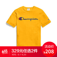 Champion 短袖 男士T恤 C GOLD 黃色 