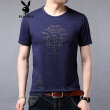 花花公子（PLAYBOY ESTABLISHED 1953） 短袖 男士T恤 7623黑色 