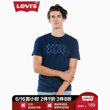 Levi's 短袖 男士T恤 靛藍(lán)色 
