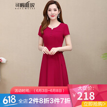 圓領(lǐng)連衣裙，微胖妹子的福音