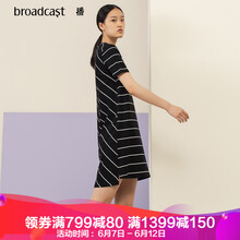 播（broadcast） 字母 亮面 連衣裙