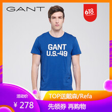 GANT 短袖 男士T恤 藍(lán)色-406 