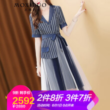 懷孕衣服太單調，時(shí)尚條紋裙