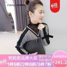 拼接針織衫歐洲站