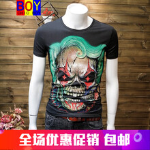 CHIC BOY 短袖 男士T恤 黑色T38231 