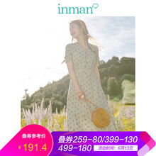 茵曼（INMAN） 碎花 飄帶 連衣裙