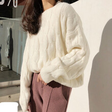 復古針織衫，微胖妹子的好幫手