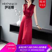v領(lǐng)緞面女裝裙