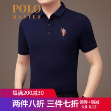 MASTER POLO 短袖 男士T恤 1760-寶藍(lán) 