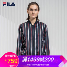FILA 半開(kāi)領(lǐng) 長(zhǎng)袖 女 短外套 圓環(huán)