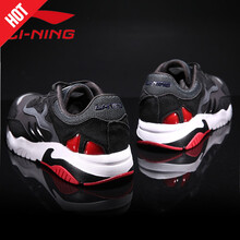 李寧（LI-NING）跑步鞋-2標(biāo)準(zhǔn)黑/公牛紅 