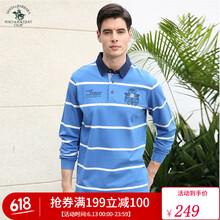 圣大保羅（POLO&RACQUET CLUB） 長袖 男士T恤 藍(lán)色K3 