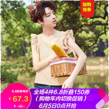 無袖t恤荷葉邊