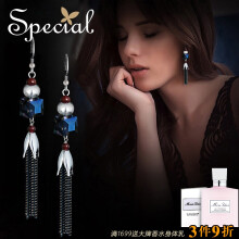 special耳環925銀，環保合金 合成水晶