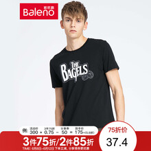 班尼路（Baleno） 短袖 男士T恤 D9D黑色-Bagels 