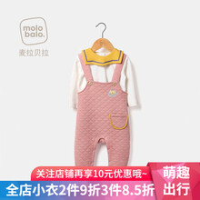 加厚棉背帶褲男童
