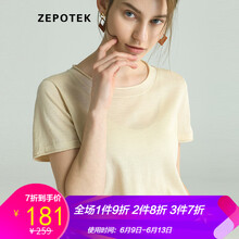 ZEPOTEK 卷袖 短袖 T恤 女 圓領
