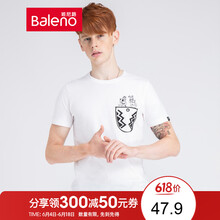 班尼路（Baleno） 短袖 男士T恤 01W漂白-潮趣1 