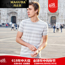 瑪古芭（MAGUBA） 短袖 男士T恤 霧灰色 