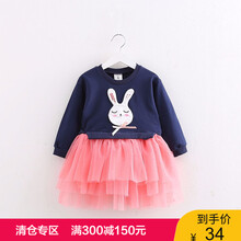 嬰幼兒加絨連衣裙