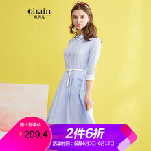 Olrain 純色 繡花，荷葉邊，蝴蝶結(jié) 連衣裙