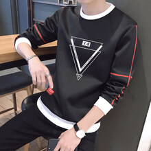 爵森馬公子（JUESENMAGONGZI） 長(zhǎng)袖 男士T恤 wy4022黑色 XXL
