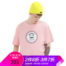 大嘴猴（Paul Frank） 短袖 男士T恤 PFCTE192381M/粉紅 