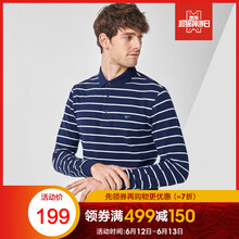 七匹狼（SEPTWOLVES） 長(zhǎng)袖 男士T恤 102(深藍(lán))  