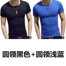 deciuhlae 短袖 男士T恤 V領(lǐng)黑色 