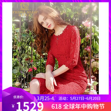 紅色禮服長(zhǎng)款吊帶