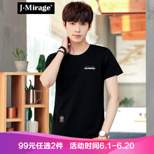 J·Mirage 短袖 男士T恤 915 黑色 