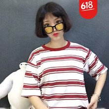 時(shí)尚修身?xiàng)l紋短袖，打造百變女神