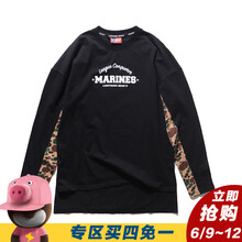 LIGHTNING BEAR 長(zhǎng)袖 男士T恤 黑色 